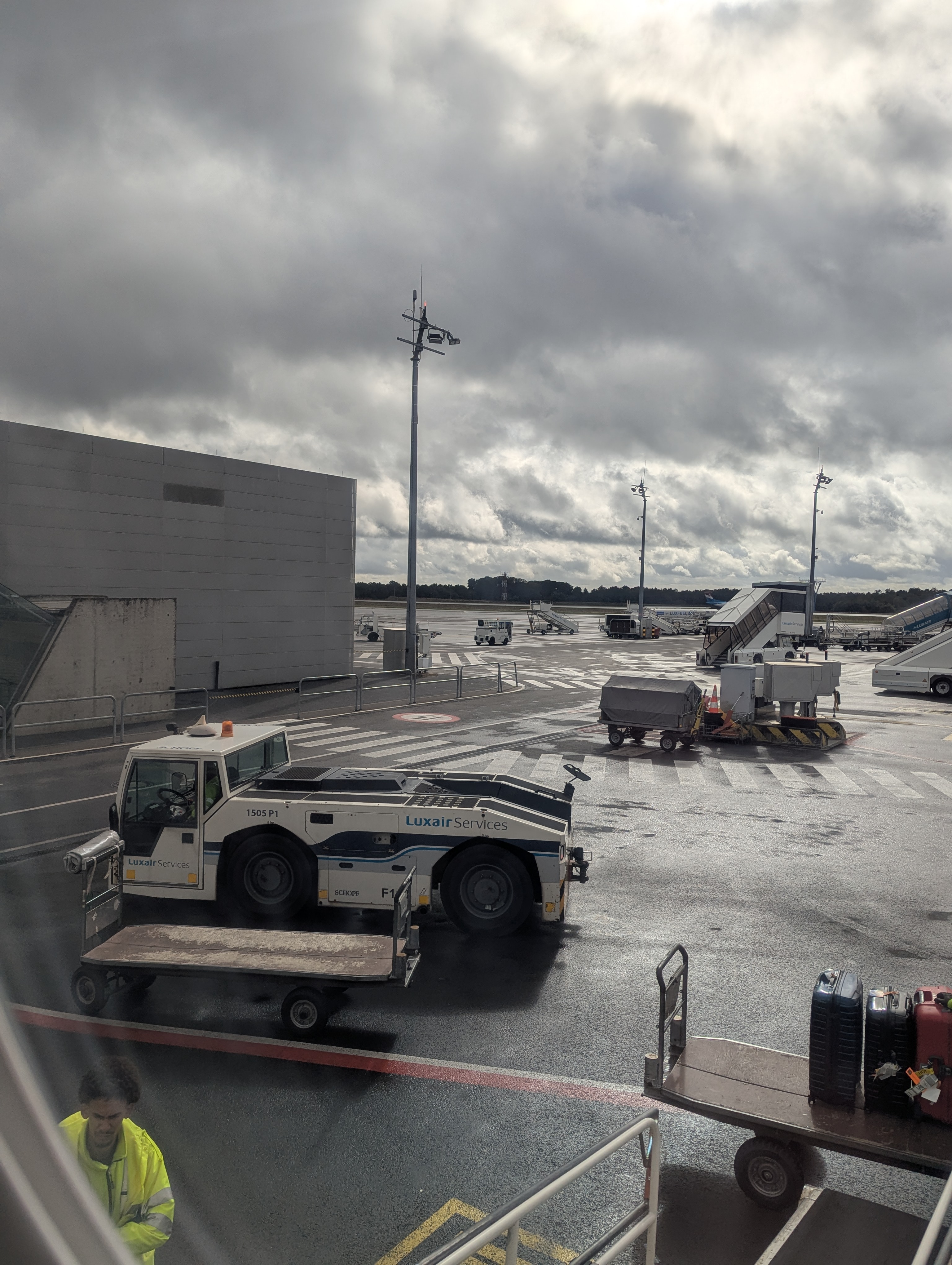 Luxembourg, Denmark, airport